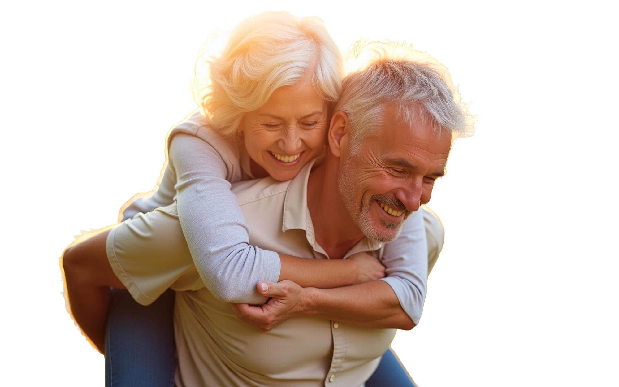 Casal de idosos feliz